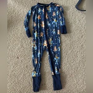 Little Sleepies Bluey Zippy 12-18 Months EUC